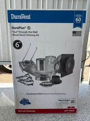 DuraVent 6DP-KOUT All Fuel Through The Wall Chimney Kit 6  New In Box • $440