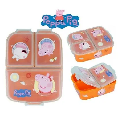 £12.99 • Buy Peppa Pig  Kids Character 3 Compartment Sandwich Lunch Box Licenced Item