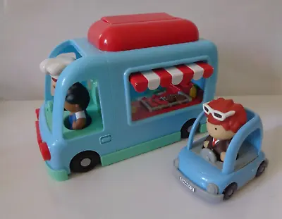 Tots Town Chad Valley Food Truck Burger Van With Figures & Car Lights Sounds • £8.50