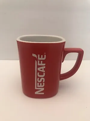 NESCAFE Coffee Mug Cup Red Collectible Square Advertising Promotional • $23.99