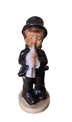 Japan Porcelain Serenade Figurine Boy Clarinet Player Horn Soprano Saxophone • $6.22