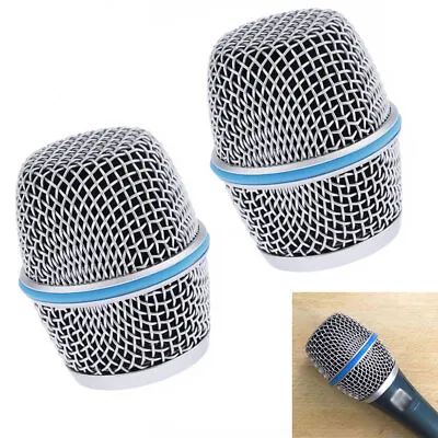 2 PCS Microphone Grille Mic Grill Ball Head Mesh Fits For Shure Beta87A ^ • $13.59