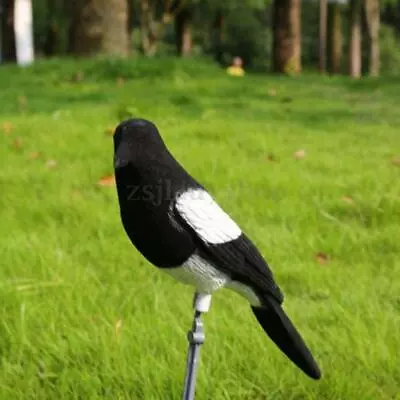 Magpie Decoy Pest Control Yard Hunting Bait Trap Bird Scarer Scarecrow Decor • £8.63