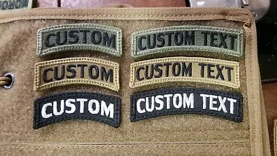 Custom Rocker Tab W Hook Back Fabric Multicam Military Style OCP Woodland BDU • $4.95