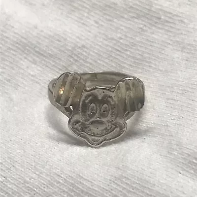 Vintage Sterling Silver 925 Mickey Mouse Band Ring • $14.95