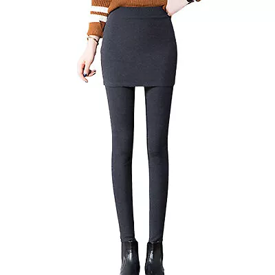 Pants Bodycon Warm Pure Color Korean Style Leggings Female • $30.94