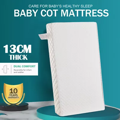 Bedding Baby Crib Cot Bed Mattress Bonnell Spring Foam PEVA Waterproof Fabric • $69