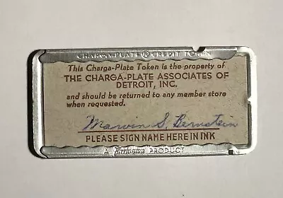 Vintage Detroit Charga-Plate Credit Card 1960’s • $18.99