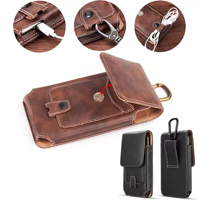 Cell Phone Case Pouch Holster W/ Belt Loop Metal Clip For Universal Smartphones • $5.63