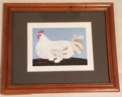 $19.95 • Buy Warren Kimble Chicken Folk Art Print, Signed And Framed, 11 1/2  X 9 1/2   Frame