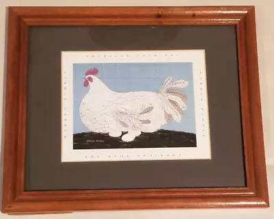 $19.95 • Buy Warren Kimble Chicken Folk Art Print, Signed And Framed, 11 1/2  X 9 1/2   Frame