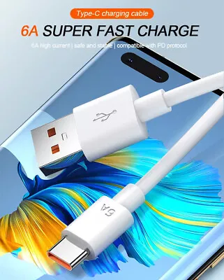 Fast Charger Samsung Galaxy S8 S9 S10 S10+ Type C USB Cable Lead DATA 6 AMP NOTE • £3.29