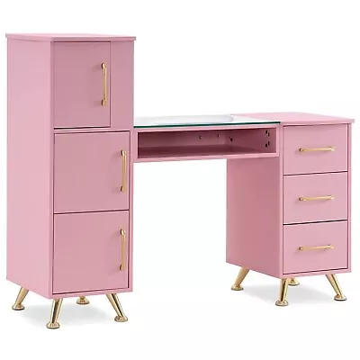 BarberPub Manicure Table Nail Table Desk With Drawers Office Desk 2611 • $370.23