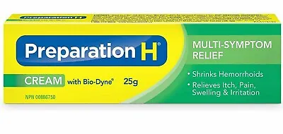 Canadian Preparation H Cream With Bio-Dyne Multi-Symptom 25g Prep-H Wrinkles • $19.58