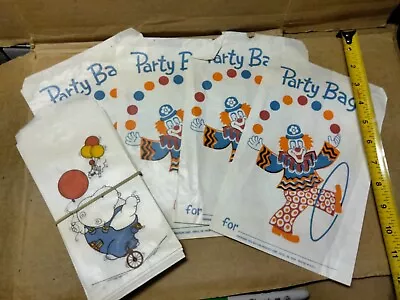 VINTAGE 1975 HALLMARK HIPPO PARTY 19 BAGS FAVOR + 4 CLOWN BAG GAY-GEM Products • $9.98