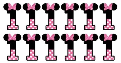 Disney Minnie Mouse Cupcake Toppers Edible Image Minnie Ears Any Number • $4.25