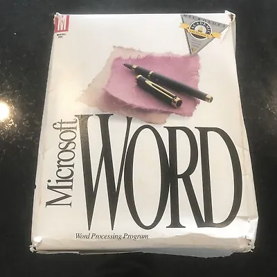 VINTAGE Microsoft Word For Mac Program 1993 Software And Manuals (Complete) • $49.50