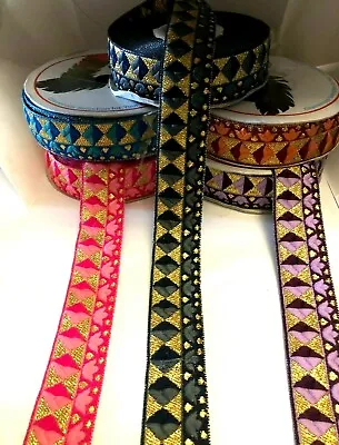 £3.05 • Buy A28) 2 Yards 30mm  Embroider Braid Trim Ribbon Edging Dress Costume Sewing Craft
