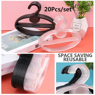 £6.80 • Buy Portable Oval Shape Tie Clothes Rack Storage Holder Display Shelf Scarf Hanger