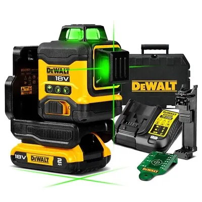 DeWalt DCLE34031D1-XE 18V 2.0Ah Compact 3 X 360° Green Beam Laser Kit • $575