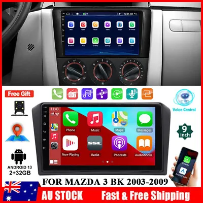 For Mazda 3 2003-2009 9  Head Unit 2+32g Android 13 Stereo Radio Gps Nav Carplay • $189.98