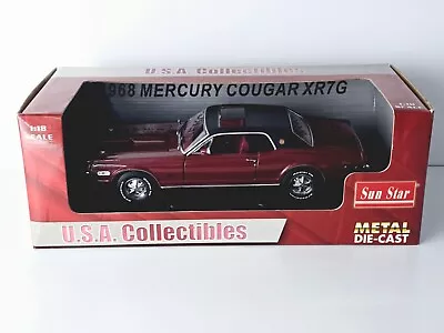 Sun Star - 1968 Mercury Cougar XR7G Red - 1:18 Diecast • $149.99