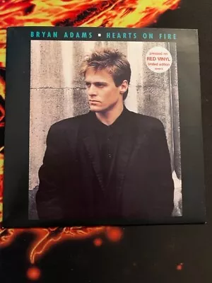 Bryan Adams - Hearts On Fire Red Vinyl 7  With  Run To You  On The B-side • £7