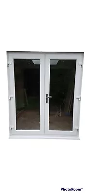 White Upvc French Doors Locks Handles Toughened Glass Free Delivery • £640