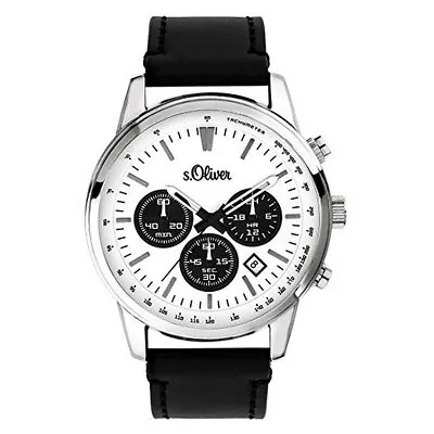 S.oliver Men's Wristwatch Leather SO-3687-LC • $174.39