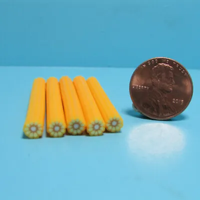 Dollhouse Miniature Corn On The Cob Polymer Clay Canes - Set Of 5  • $1.16