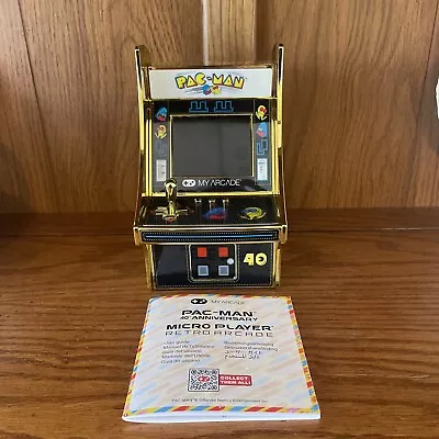 My Arcade PAC-MAN 40th Anniversary 6.75 Inch Gold Micro Player Mini Video Game • $29