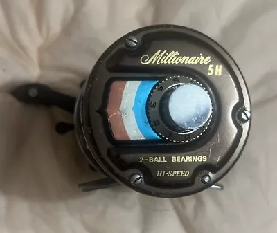 Vintage Daiwa Millionaire 5H Hi-Speed 2 Ballbearing Baitcasting Fishing Reel • $34.99