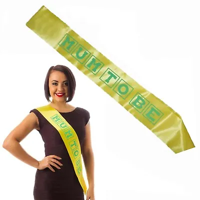 Baby Shower - Mum To Be Sash - Yellow & Green  • £3.29