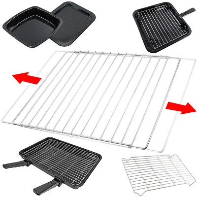 Grill Pan Handle Rack Baking Tray Oven Shelf Extendable Universal Roasting Tin  • £12.95