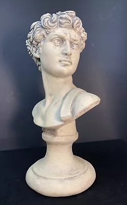 Michelangelo Bust Of David Pedestal (Reproduction) 9.75  Tall Vintage • $98.95