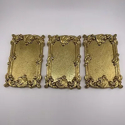 3 Vintage Brass Plated Single Gang  Light Switch Plate Cover Receptacle Cover • $34.99