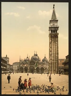 8  X 10  Photo St. Mark's Place With Campanile Venice Italy • £16.11