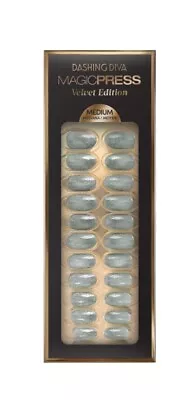 Dashing Diva Magic Press Mint Velvet Medium Length Oval Glossy Press On Gel Nail • $11.99