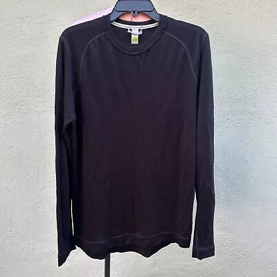 Smartwool Merino 250 Crew Base Layer Top Men Black Long Sleeve Shirt Wool L • $29.99