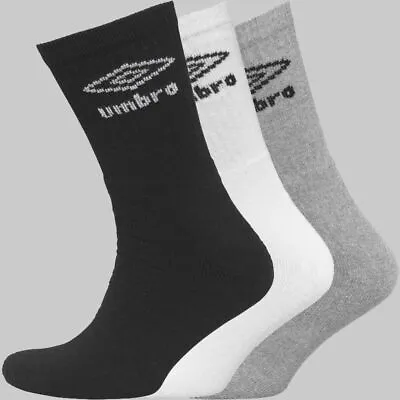 12 Pairs UMBRO Mens Official Work Liner Sports Socks Cotton Rich Adults 6-11 • £6.99