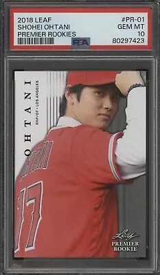 2018 Leaf Premier Rookies #PR-01 Shohei Ohtani Angels ROOKIE PSA 10 GEM MINT • $118.85