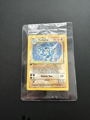 £100 • Buy MACHAMP 1st Edition Sealed 1999/2000 4th Print! - Base Set Pokemon Card WOTC 