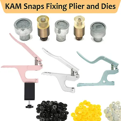 T3 T5 T8 T15 Size KAM Snaps Fixing Dies & ZYT Plier For Kids Wear Crafts DIY • £35.89