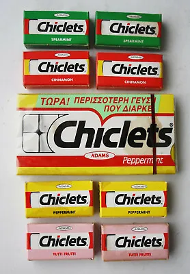 9x Rare Vintage 80's Chiclets Chewing Gum Packs Adams New Sealed Nos ! • $29.99