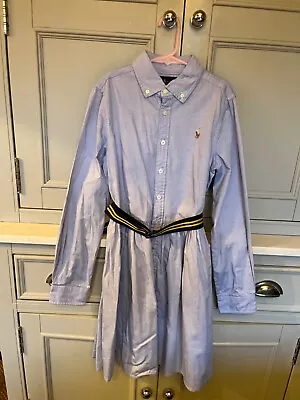 Ralph Lauren Polo Girls Shirt Dress With Belt • £17.95