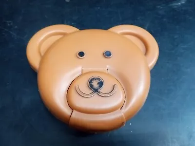 Teddy Grahams Bear Snack Flip Open Container Dispenser Vintage Round With Ears • $29.46