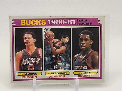 Marques Johnson 1981 Topps #56 Milwaukee Bucks Team Leaders Basketball Card • $1.05