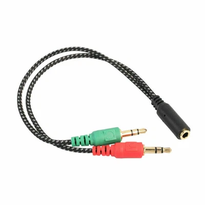 £2.82 • Buy Microphone PC Headset Cable Splitter Adapter 3.5mm Cable Headphones Jack