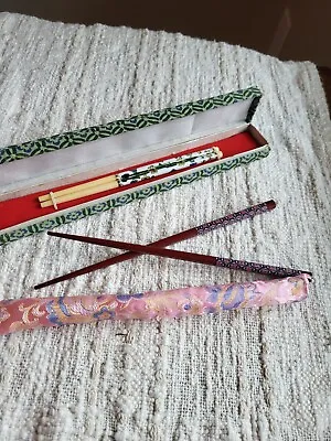 Vintage Chopsticks In Cases- Set Of 2 Pair • $10