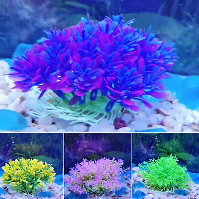 $9.88 • Buy Fish Tank Artificial Water Plant Plastic Grass Aquarium Home Decor Accessories